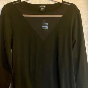 Black Illusion Long-Sleeved Foxy Tee